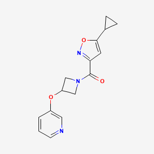 (5-Cyclopropylisoxazol-3-yl)(3-(pyridin-3-yloxy)azetidin-1-yl)methanone