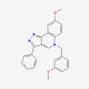 molecular formula C25H21N3O2 B2541310 8-methoxy-5-(3-methoxybenzyl)-3-phenyl-5H-pyrazolo[4,3-c]quinoline CAS No. 866347-53-7
