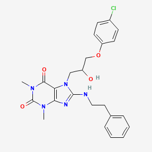 7-(3-(4-chlorophenoxy)-2-hydroxypropyl)-1,3-dimethyl-8-(phenethylamino)-1H-purine-2,6(3H,7H)-dione