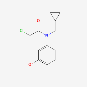 molecular formula C13H16ClNO2 B2541319 2-Chloro-N-(cyclopropylmethyl)-N-(3-methoxyphenyl)acetamide CAS No. 1397208-68-2