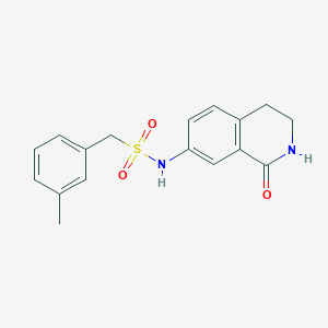 molecular formula C17H18N2O3S B2541323 N-(1-oxo-1,2,3,4-tetrahydroisoquinolin-7-yl)-1-(m-tolyl)methanesulfonamide CAS No. 1351617-85-0