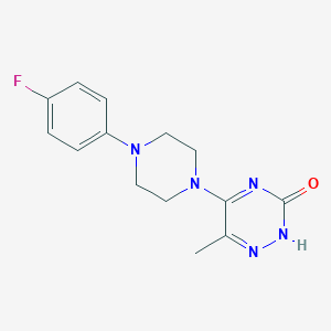 molecular formula C14H16FN5O B254133 5-[4-(4-fluorophenyl)piperazin-1-yl]-6-methyl-2H-1,2,4-triazin-3-one 