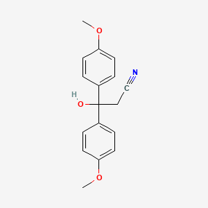 molecular formula C17H17NO3 B2541337 3-Hydroxy-3,3-di(4-methoxyphenyl)propanenitrile CAS No. 101877-99-0
