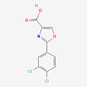 molecular formula C10H5Cl2NO3 B2541343 2-(3,4-Dichlorophenyl)-1,3-oxazole-4-carboxylic acid CAS No. 1249920-40-8