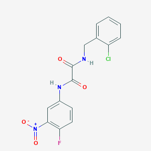 molecular formula C15H11ClFN3O4 B2541345 N1-(2-chlorobenzyl)-N2-(4-fluoro-3-nitrophenyl)oxalamide CAS No. 899978-42-8