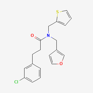 molecular formula C19H18ClNO2S B2541348 3-(3-chlorophenyl)-N-(furan-3-ylmethyl)-N-(thiophen-2-ylmethyl)propanamide CAS No. 2034416-26-5