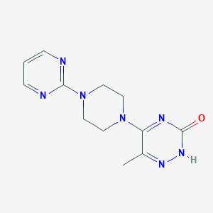 molecular formula C12H15N7O B254135 6-methyl-5-[4-(2-pyrimidinyl)-1-piperazinyl]-1,2,4-triazin-3(2H)-one 