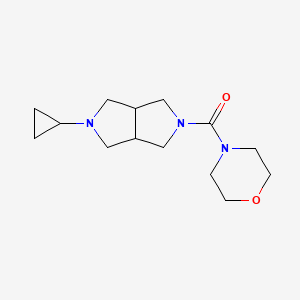 molecular formula C14H23N3O2 B2541357 (5-cyclopropylhexahydropyrrolo[3,4-c]pyrrol-2(1H)-yl)(morpholino)methanone CAS No. 2198470-47-0