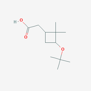 molecular formula C12H22O3 B2541359 2-(3-(tert-Butoxy)-2,2-dimethylcyclobutyl)acetic acid CAS No. 2193067-25-1