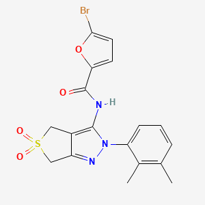 molecular formula C18H16BrN3O4S B2541363 5-bromo-N-[2-(2,3-dimethylphenyl)-5,5-dioxo-4,6-dihydrothieno[3,4-c]pyrazol-3-yl]furan-2-carboxamide CAS No. 450338-58-6