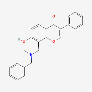 molecular formula C24H21NO3 B2541366 8-{[benzyl(methyl)amino]methyl}-7-hydroxy-3-phenyl-4H-chromen-4-one CAS No. 449740-13-0
