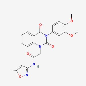 2-[3-(3,4-dimethoxyphenyl)-2,4-dioxo-1,2,3,4-tetrahydroquinazolin-1-yl]-N-(5-methyl-1,2-oxazol-3-yl)acetamide