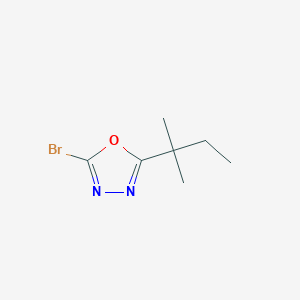 molecular formula C7H11BrN2O B2541373 2-Bromo-5-(2-methylbutan-2-yl)-1,3,4-oxadiazole CAS No. 1603099-28-0