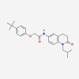 molecular formula C25H32N2O3 B2541375 2-(4-(叔丁基)苯氧基)-N-(1-异丁基-2-氧代-1,2,3,4-四氢喹啉-6-基)乙酰胺 CAS No. 946221-12-1