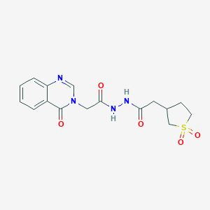 molecular formula C16H18N4O5S B254139 2-(1,1-dioxothiolan-3-yl)-N'-[2-(4-oxoquinazolin-3-yl)acetyl]acetohydrazide 