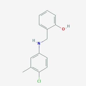 molecular formula C14H14ClNO B2541392 2-{[(4-Chloro-3-methylphenyl)amino]methyl}phenol CAS No. 1232780-18-5