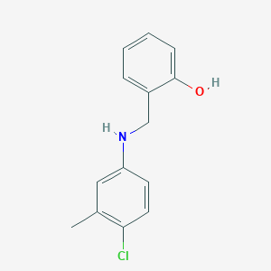 molecular formula C14H14ClNO B2541392 2-{[(4-氯-3-甲基苯基)氨基]甲基}苯酚 CAS No. 1232780-18-5