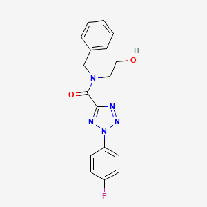 molecular formula C17H16FN5O2 B2541395 N-benzyl-2-(4-fluorophenyl)-N-(2-hydroxyethyl)-2H-tetrazole-5-carboxamide CAS No. 1396758-33-0