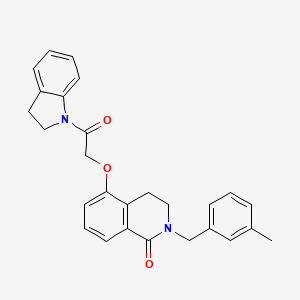 5-(2-(indolin-1-yl)-2-oxoethoxy)-2-(3-methylbenzyl)-3,4-dihydroisoquinolin-1(2H)-one