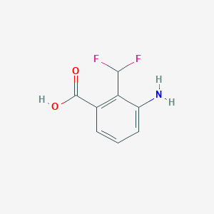 molecular formula C8H7F2NO2 B2541404 3-氨基-2-(二氟甲基)苯甲酸 CAS No. 2248329-69-1
