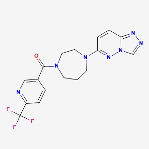 molecular formula C17H16F3N7O B2541444 [4-([1,2,4]Triazolo[4,3-b]pyridazin-6-yl)-1,4-diazepan-1-yl]-[6-(trifluoromethyl)pyridin-3-yl]methanone CAS No. 2380040-29-7