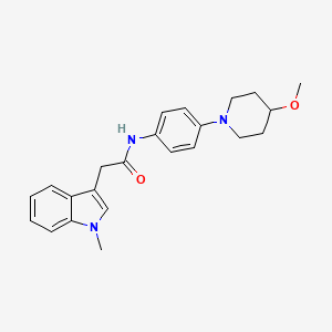 molecular formula C23H27N3O2 B2541446 N-[4-(4-methoxypiperidin-1-yl)phenyl]-2-(1-methyl-1H-indol-3-yl)acetamide CAS No. 1797146-36-1