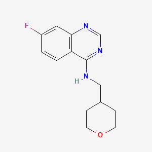 molecular formula C14H16FN3O B2541447 7-Fluoro-N-(oxan-4-ylmethyl)quinazolin-4-amine CAS No. 2325082-44-6