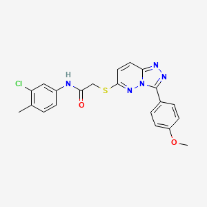 molecular formula C21H18ClN5O2S B2541452 N-(3-chloro-4-methylphenyl)-2-((3-(4-methoxyphenyl)-[1,2,4]triazolo[4,3-b]pyridazin-6-yl)thio)acetamide CAS No. 852376-40-0
