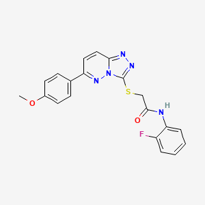 molecular formula C20H16FN5O2S B2541453 N-(2-fluorophenyl)-2-[[6-(4-methoxyphenyl)-[1,2,4]triazolo[4,3-b]pyridazin-3-yl]sulfanyl]acetamide CAS No. 894051-53-7