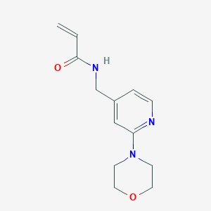 molecular formula C13H17N3O2 B2541460 N-[(2-Morpholin-4-ylpyridin-4-yl)methyl]prop-2-enamide CAS No. 2188360-02-1