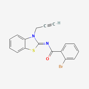 molecular formula C17H11BrN2OS B2541462 (Z)-2-bromo-N-(3-(prop-2-yn-1-yl)benzo[d]thiazol-2(3H)-ylidene)benzamide CAS No. 865181-00-6