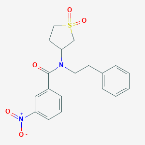 molecular formula C19H20N2O5S B254148 N-(1,1-dioxidotetrahydro-3-thienyl)-3-nitro-N-(2-phenylethyl)benzamide 