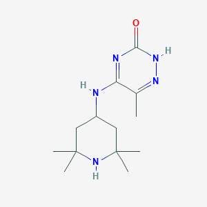 molecular formula C13H23N5O B254150 6-methyl-5-[(2,2,6,6-tetramethyl-4-piperidinyl)amino]-1,2,4-triazin-3(2H)-one 
