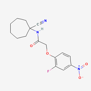 B2541502 N-(1-cyanocycloheptyl)-2-(2-fluoro-4-nitrophenoxy)acetamide CAS No. 1240882-66-9