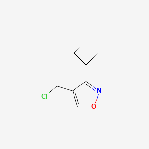 molecular formula C8H10ClNO B2541515 4-(氯甲基)-3-环丁基-1,2-恶唑 CAS No. 2230808-65-6