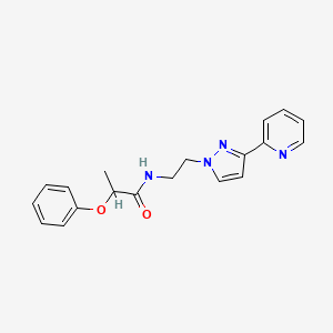 molecular formula C19H20N4O2 B2541518 2-苯氧基-N-(2-(3-(吡啶-2-基)-1H-吡唑-1-基)乙基)丙酰胺 CAS No. 1448061-02-6