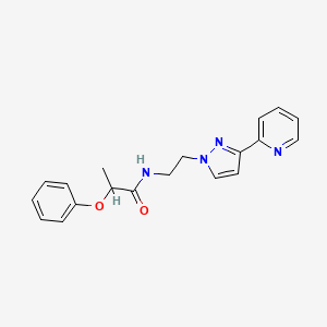 molecular formula C19H20N4O2 B2541518 2-fenoxi-N-(2-(3-(piridin-2-il)-1H-pirazol-1-il)etil)propanamida CAS No. 1448061-02-6