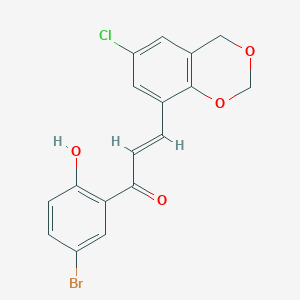 (E)-1-(5-bromo-2-hydroxyphenyl)-3-(6-chloro-4H-1,3-benzodioxin-8-yl)prop-2-en-1-one