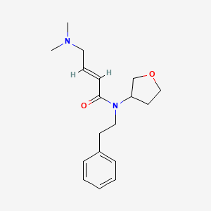 molecular formula C18H26N2O2 B2541525 (E)-4-(Dimethylamino)-N-(oxolan-3-yl)-N-(2-phenylethyl)but-2-enamide CAS No. 2411324-25-7
