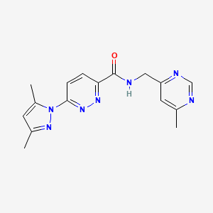 6-(3,5-dimethyl-1H-pyrazol-1-yl)-N-((6-methylpyrimidin-4-yl)methyl)pyridazine-3-carboxamide
