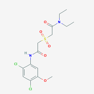 2-{[2-(2,4-dichloro-5-methoxyanilino)-2-oxoethyl]sulfonyl}-N,N-diethylacetamide