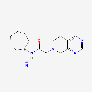 molecular formula C17H23N5O B2541540 N-(1-cyanocycloheptyl)-2-{5H,6H,7H,8H-pyrido[3,4-d]pyrimidin-7-yl}acetamide CAS No. 1311690-83-1