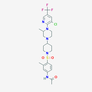 molecular formula C25H31ClF3N5O3S B2541541 N-{4-[(4-{4-[3-Chlor-5-(trifluormethyl)pyridin-2-yl]-3-methylpiperazin-1-yl}piperidin-1-yl)sulfonyl]-3-methylphenyl}acetamid CAS No. 2097937-95-4