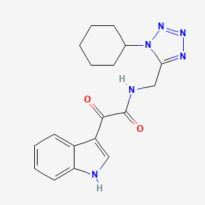 N-((1-cyclohexyl-1H-tetrazol-5-yl)methyl)-2-(1H-indol-3-yl)-2-oxoacetamide