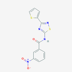 molecular formula C13H8N4O3S2 B254155 3-nitro-N-[3-(2-thienyl)-1,2,4-thiadiazol-5-yl]benzamide 