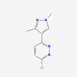 molecular formula C9H9ClN4 B2541550 3-chloro-6-(1,3-dimethyl-1H-pyrazol-4-yl)pyridazine CAS No. 1467445-44-8