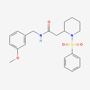 N-(3-methoxybenzyl)-2-(1-(phenylsulfonyl)piperidin-2-yl)acetamide