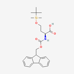 molecular formula C25H33NO5Si B2541560 O-(叔丁基二甲基甲硅烷基)-N-Fmoc-L-高丝氨酸 CAS No. 1333332-17-4