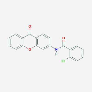 molecular formula C20H12ClNO3 B2541562 2-クロロ-N-(9-オキソ-9H-キサンテン-3-イル)ベンズアミド CAS No. 886144-42-9