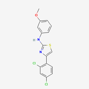 molecular formula C16H12Cl2N2OS B2541566 4-(2,4-二氯苯基)-N-(3-甲氧基苯基)-1,3-噻唑-2-胺 CAS No. 565178-11-2